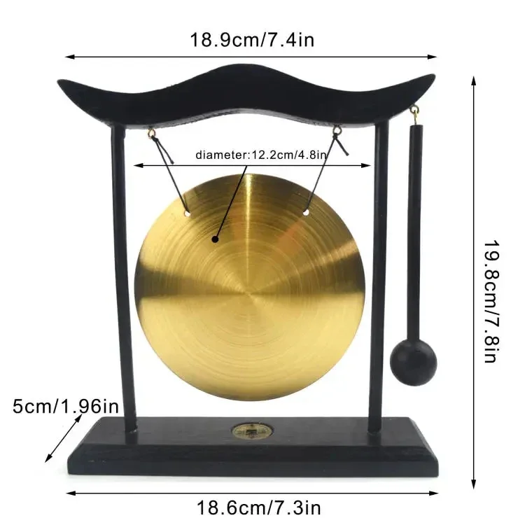 1pc Lucky Feng Shui Brass Gong Desktop Zen Art FOR Fortune Home Decor  Living Room Decoration