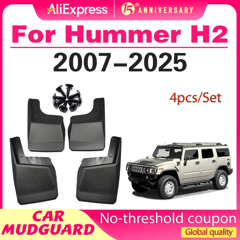 

For Hummer H2 2007-2025 2017 2019 2020 2021 2022 2023 2024 Fender Mudflaps Splash Guards Mudguards Mud Flaps car Accessories