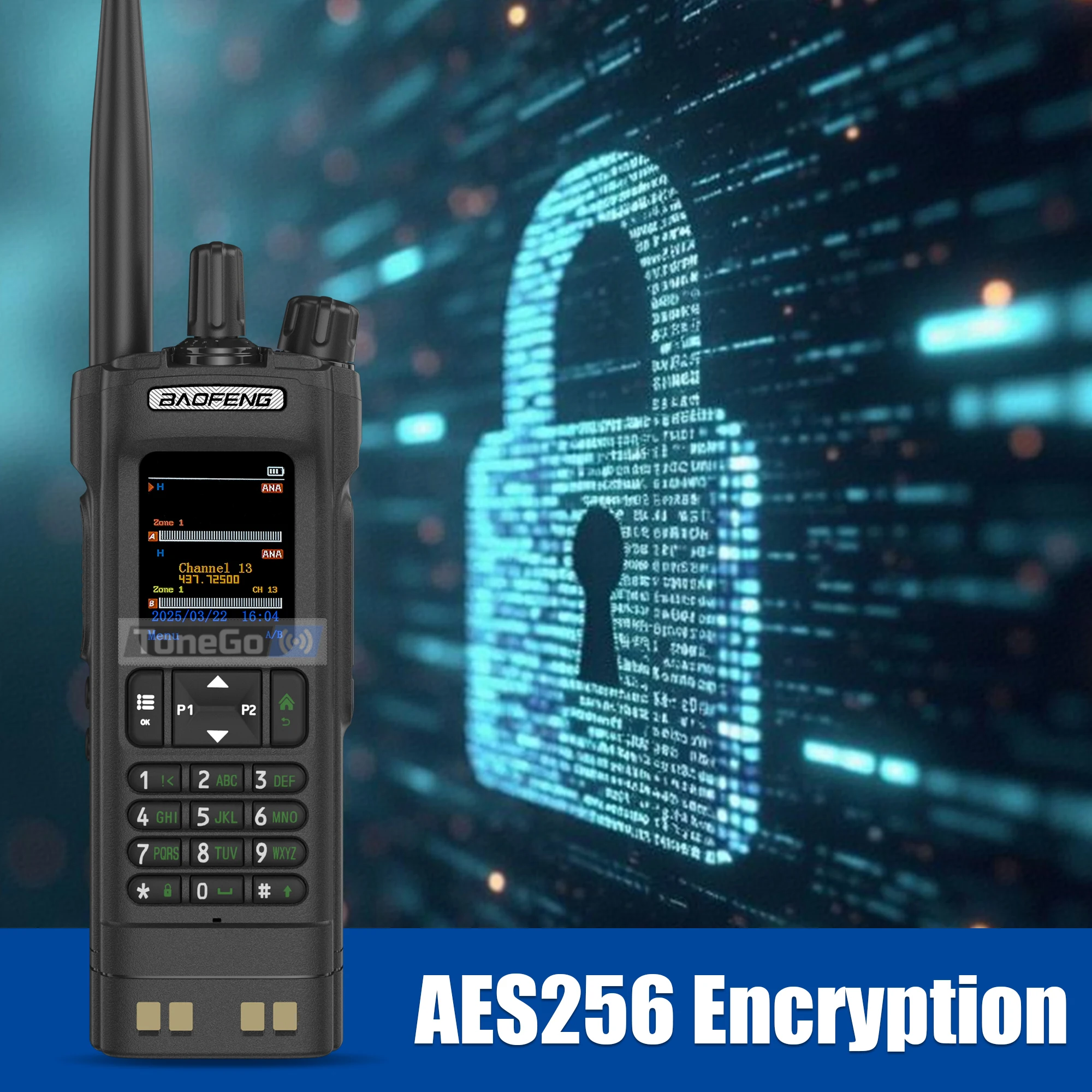BAOFENG DM-32 DMR جهاز اتصال لاسلكي رقمي مع مشبك حزام وضع مزدوج تناظري فتحة زمنية مزدوجة AES256 رباط هوائي GPS APRS DM 32 راديو هام
