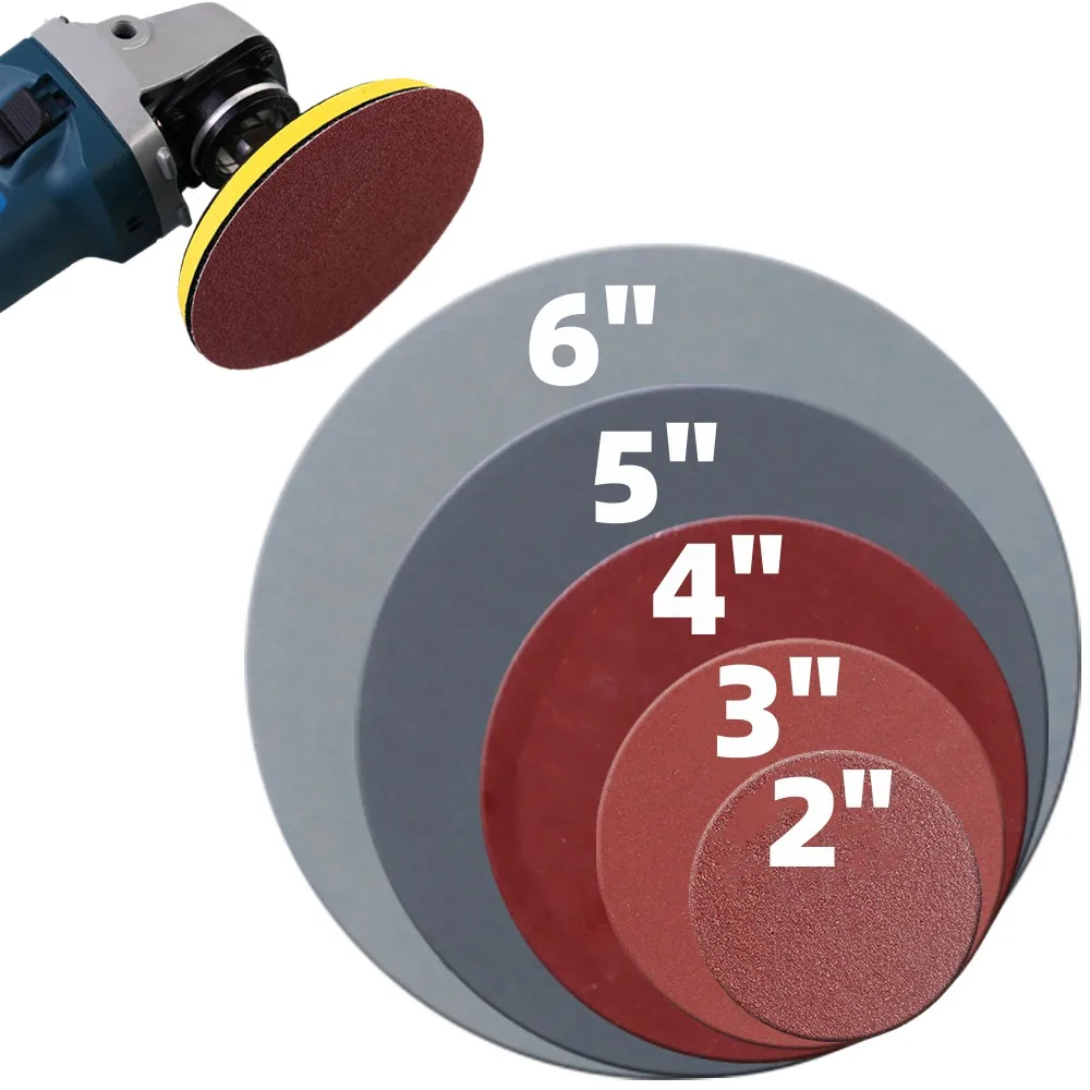2/3/4/5/6 Inch Round Sandpaper Disk Abrasive Polish Pad Plate Sanding Sheet Polishing Kit Grit Paper Discs Grit 60-5000