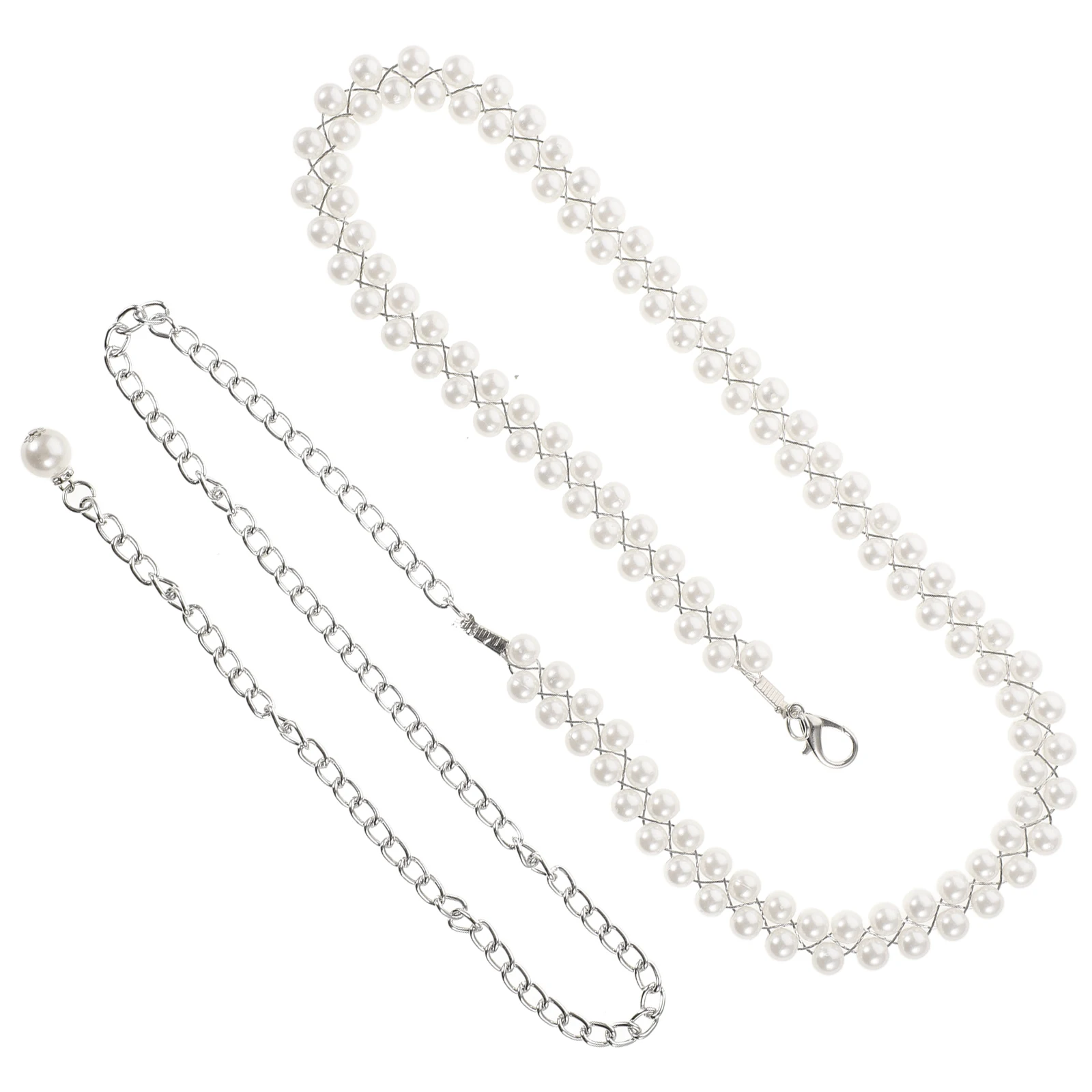 

Pearl Waist Chain Body Jewelry Adjust Ladies Chains Belly Silver for Women Woman