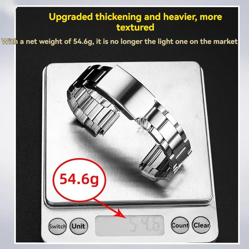 Pulseira de aço fino para casio AE-1200WH/1300WH série clássico pequeno quadrado prata bloco 18mm aço fino metal terno caixa
