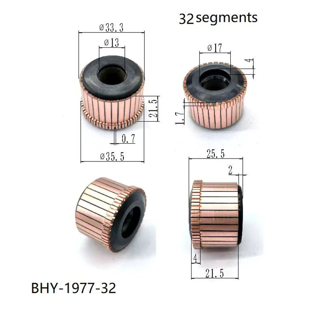 Precise Design for Seamless Integration with Your Motor 32P Teeth Copper Bars Commutator 33 3 x 13 x 21 5(25 5) mm