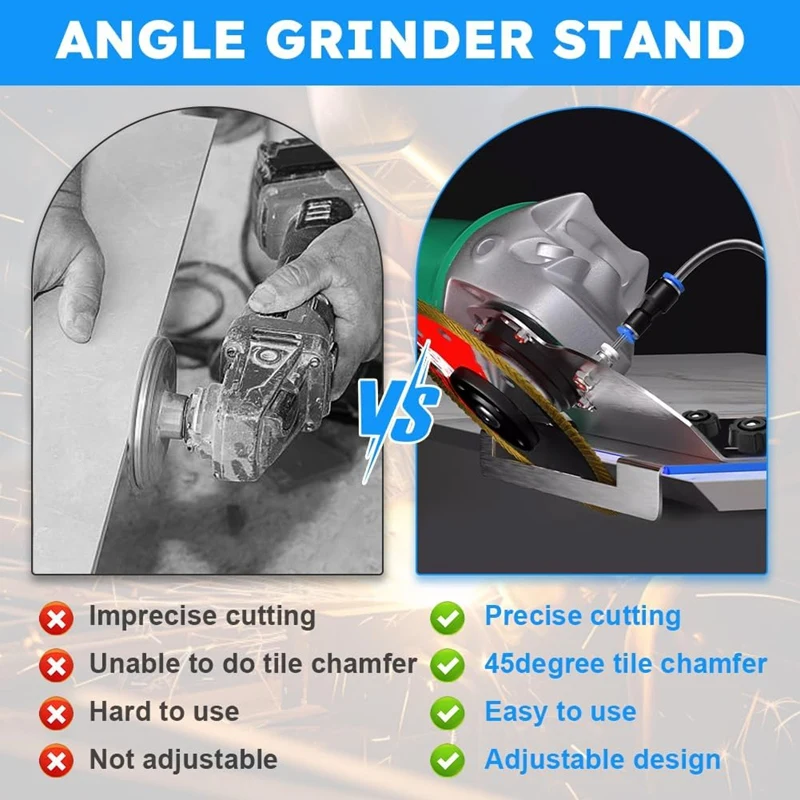 Angle Grinder Bracket Is Suitable For 45° Chamfer Cutting Of Tiles, Angle Grinder Fixed Bracket Special Cutting Bracket