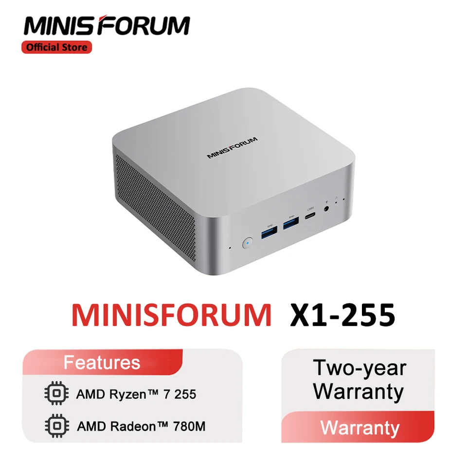 ミニPC MINISFORUM AI X1 Ryzen7 255 32GB1TB Amazon.com: MINISFORUM AI X1-255 Mini PC AMD Ryzen 7 255 (8C/16T