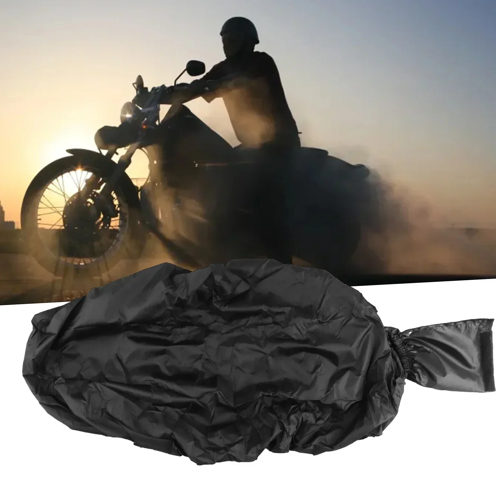 

1PCS Motorcycle Rain Seat Cover Flexible Waterproof Saddle Cover Black 210D Oxford Cloth Waterproof Sunshine Snow Resist