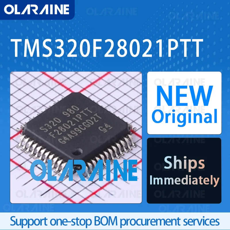 1/5/10Pcs TMS320F28021PTT LQFP-48 original ic chip 32-bit microcontroller  RoHS Core C28x 22 I/O Voltage -1.89 V