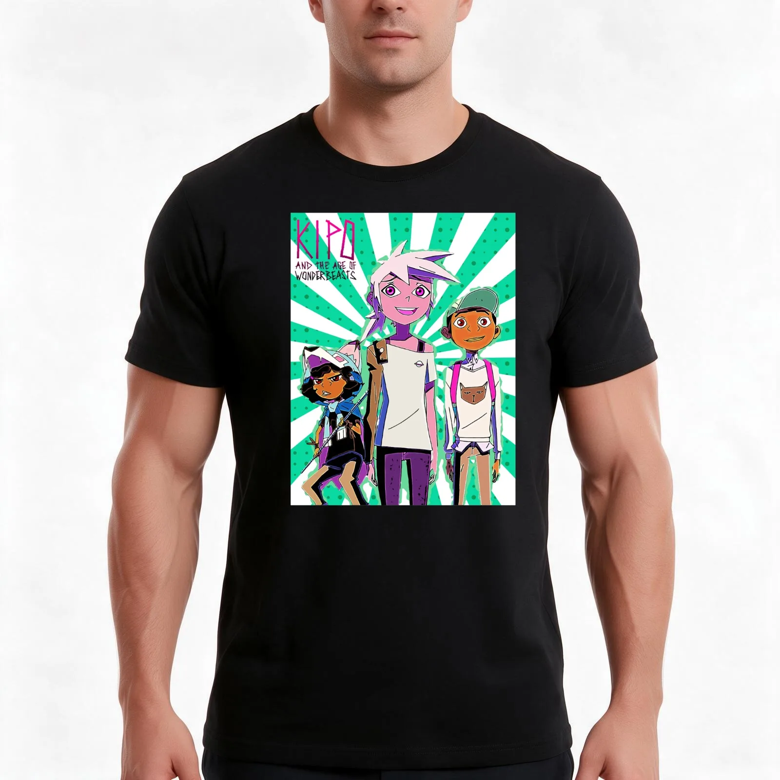 kipo and the age of wonderbeasts retro T-Shirt, Summer Casual Cotton Tee, Oversized Streetwear Tops, Vintage Graphic Print