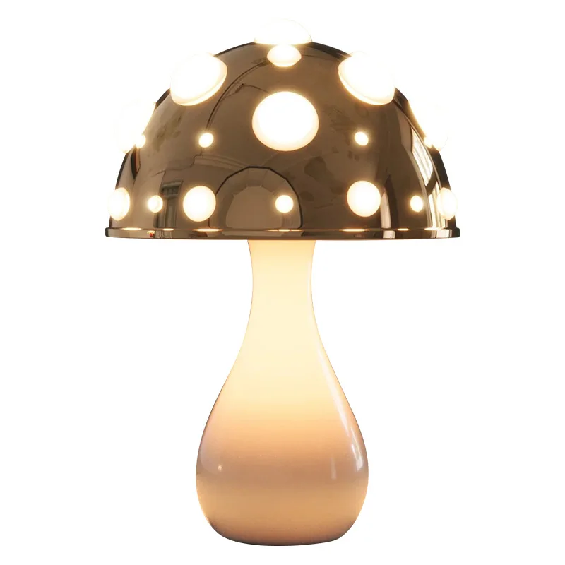 Large Power Electric Mushroom Lamp 3 Color Lighting Mushroom Night Light Small Table Lamps for Bedrooms