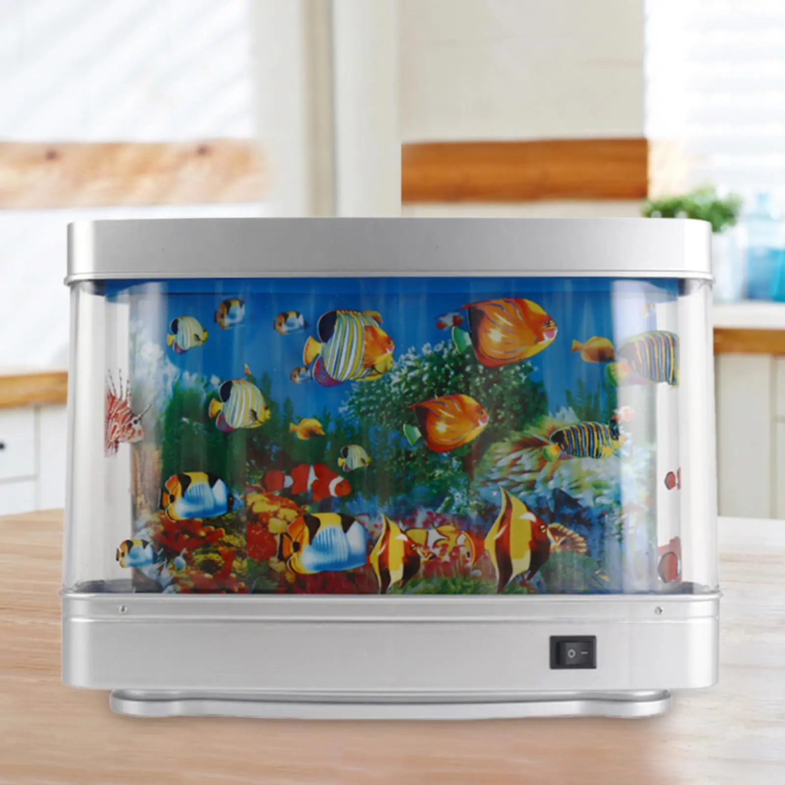 Aquarium Lamp Underwater World Views Moving Marine Decoration Artificial Tropical Landscape Lamp for Party Home Bedroom Desktop