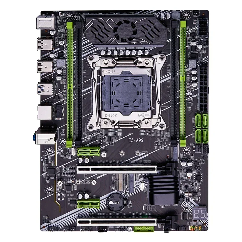 Qiyida X99 Moederbord Set Lga 2011-3 Xeon E5 2690 V4 Cpu Processor 4 Kanalen Ddr4 2*16G = 32Gb Ram Geheugen Combo Usb Atx Nvme M.2