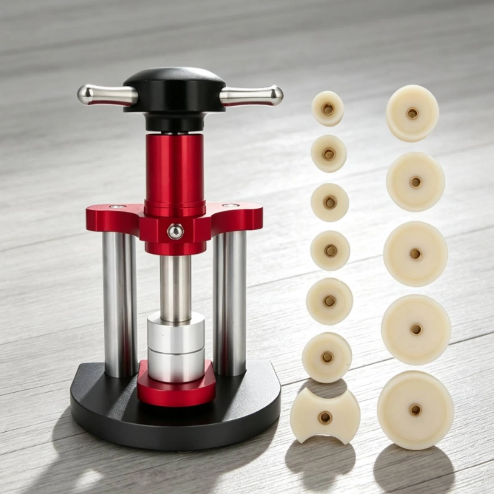 Watch Press Tool Rotary Case Bench-top Vertical Press Manual Tool for Secure Watch Back Fitting and Repair
