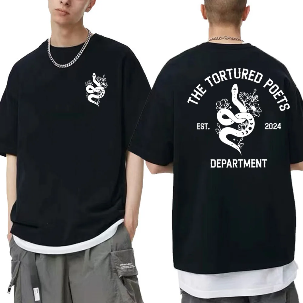 The Tortured Poets Department 2024 New Album T Shirt Fashion Men Harajuku Vintage T-Shirt Unisex Ttpd Tees Shirts