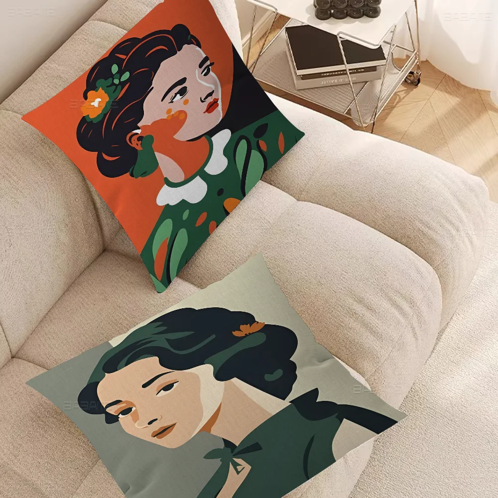 Elegant And Charming Woman Style Art Personalized Pillow Cover Kids Bedroom Wild Party Decor Pillowcase Kid Birthday Shower Gift