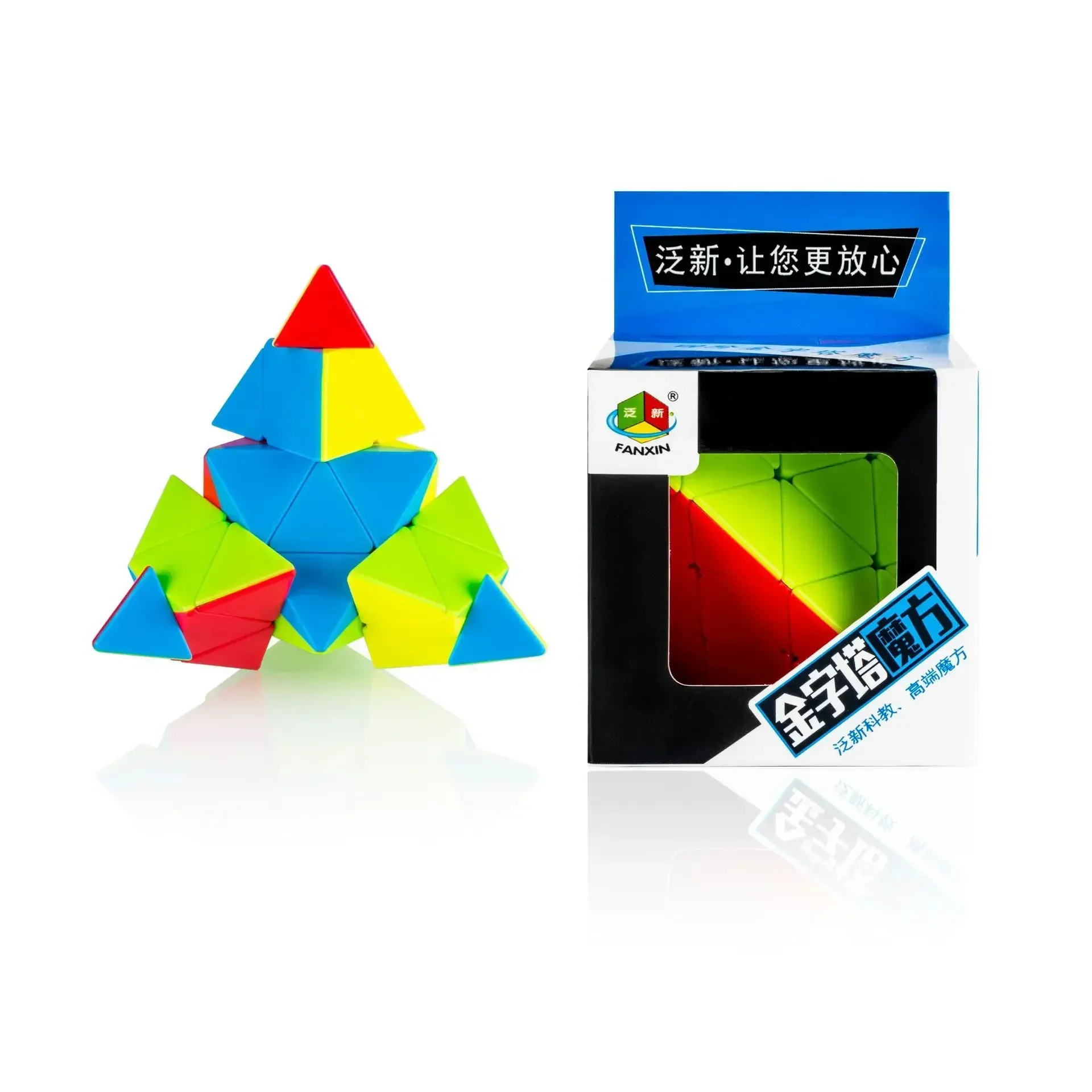 [ECube] Fanxin 4x4x4 Pyraminx รูปร่างแปลก Pyraminx Magic Cube สมอง Teaser ปริศนาของเล่นเพื่อการศึกษาเด็ก