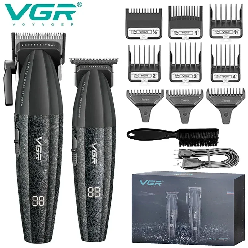 Vgr profession elle combo haars ch neider friseur haars ch neider wiederauf ladbare haars ch neiden bart elektrische haarschnitt maschine für männer V-640