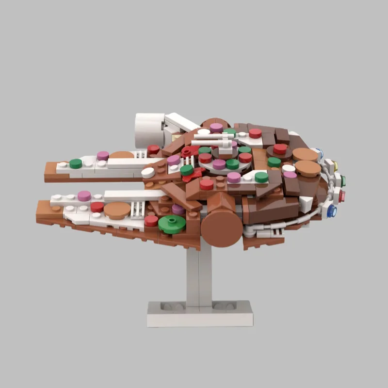 Blocos de construção de nave espacial de Natal - Kit de modelo criativo DIY, brinquedo educacional STEM para crianças e adultos, coleção de presentes de feriado