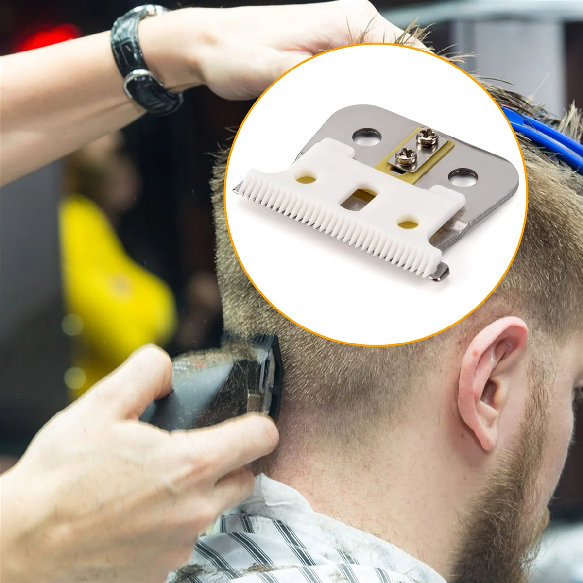 Plata para hoja T Outliner para Andis para T Outliner, para hoja de repuesto Andis Gtx, hoja T blanca + hoja de acero plateada