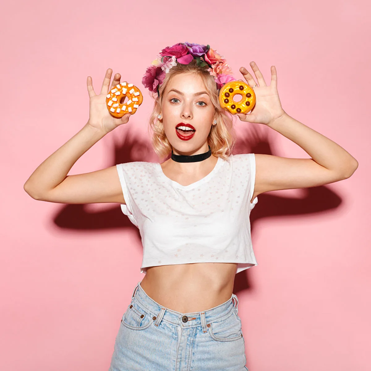 

Rose Flower Hair Band Women Headband Halloween Headdress Hair Accessories Polyester Lightweight Comfortable Realistic Simulated