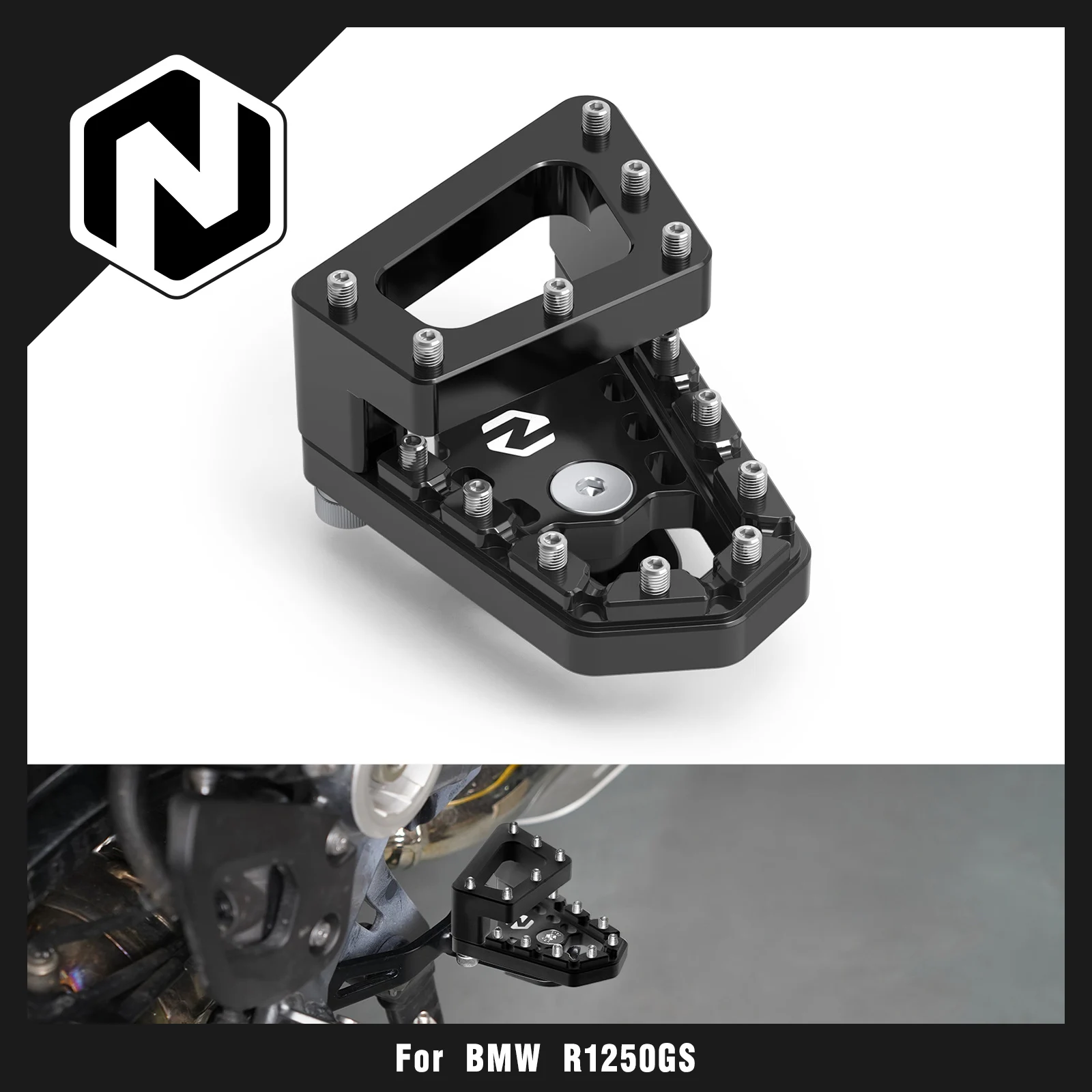 

NICECNC DualControl задний тормозной рычаг, удлинитель ступенчатой пластины для BMW R1250GS R 1250 GS 2018 2019 2020 2021 2022 2023