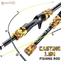 Sougayilang Telescopic Fishing Rods Ultralight 1.5m baitcasting Pole Fishing 8g-15g Lure Rod Bass Trout Freshwater Fishing Pesca
