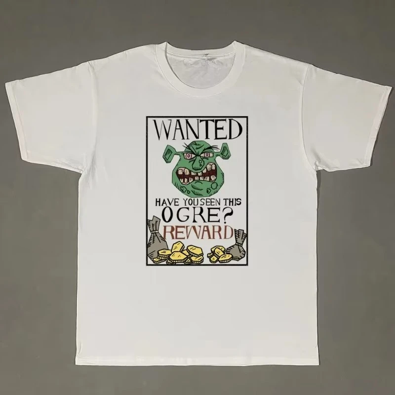 

Donkey Print Pure Cotton Shrek Comedy Film Men Women's Fashion Cotton Breathable Round Neck Tops Tees Male T-shirt