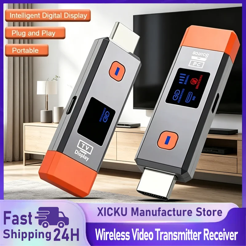 Transmisor y Receptor HDMI Inalámbrico de 50M 1080P a 60Hz 5.8G, Extensor Plug and Play, Sin Necesidad de WiFi, para el Hogar, Conferencias, Juegos, TV