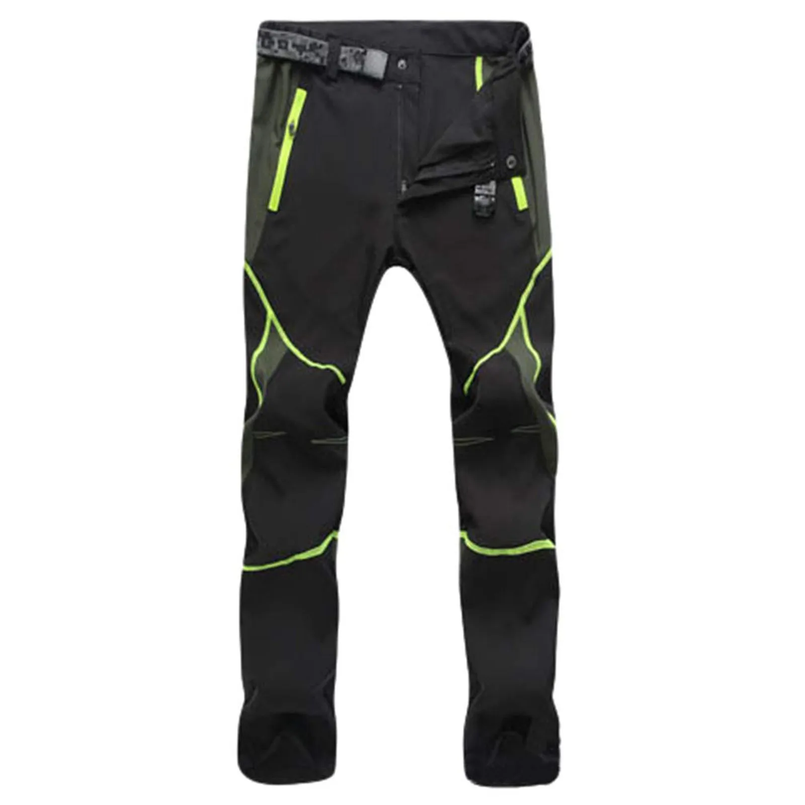 Pantaloni da trekking da uomo pantaloni antivento da coppia ad asciugatura rapida pantaloni da esterno impermeabili con cerniera Soft-Shell pantaloni sportivi estivi Patchwork