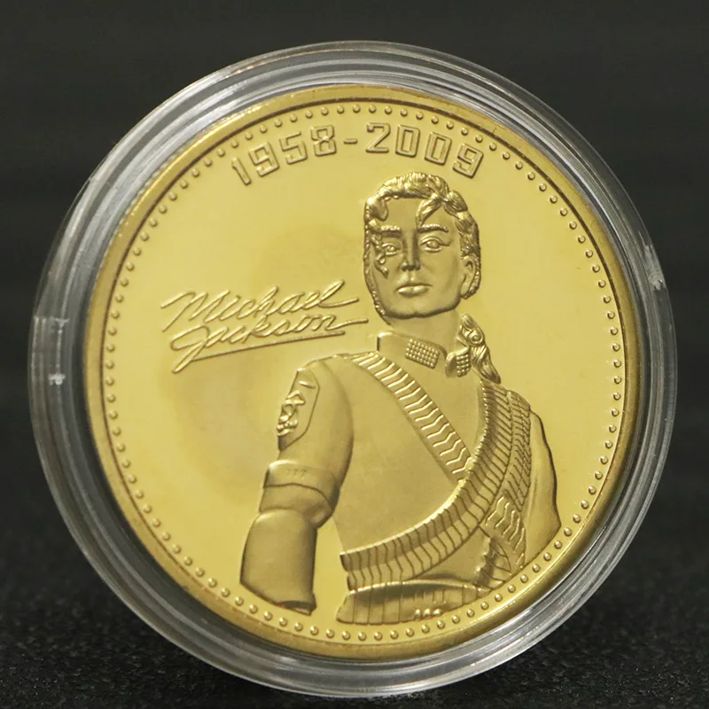 Hot Music Idol Michael Jackson Series Gilded Commemorative Coins Creative Exquisite Collect Coins Men and Women Gift - view 5