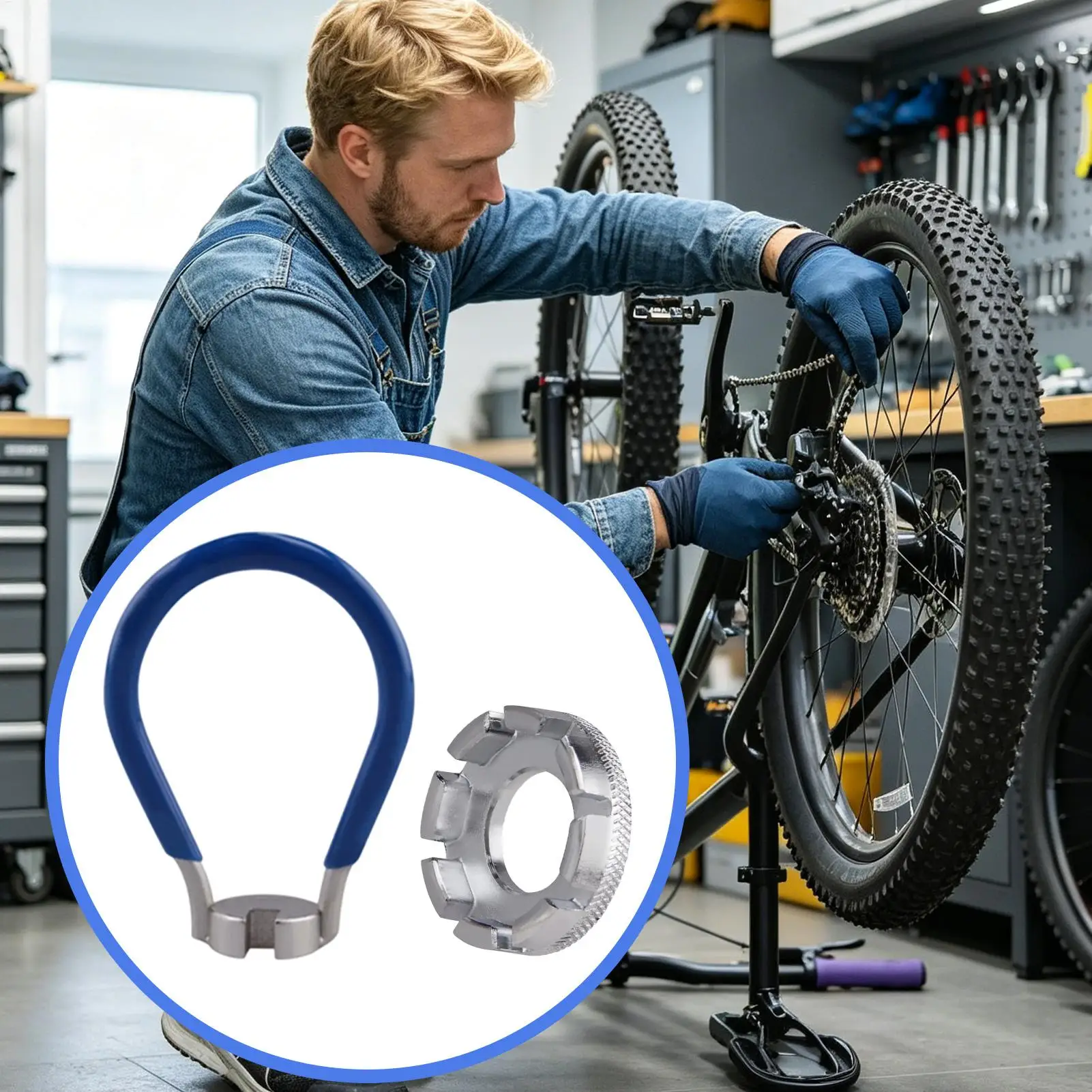 Spoke Wrench Bicycle Ergonomic Portable Precise Rustproof Cycling Rim Tension Adjustment Tool For Road Garage Trail Home Track