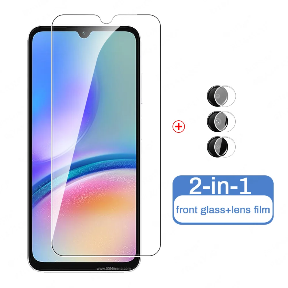 2in1 Front Tempered Glass Case For Samsung Galaxy A05s Lens Protective Film Samsang A05 A15 4G A25 A35 A55 5G Screen Protector