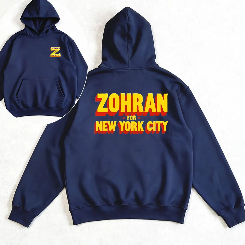 ZOHRAN FOR NEW YORK CITY Long Seleeve Hoodie NYC’s First Muslim Mayor Vote Zohran Rank Zohran Progressive Democrats Men Clothing