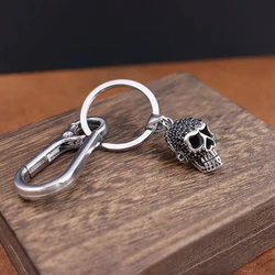Trendy Creative Skull Keychain Stainless Steel Gothic Skeleton Car Keyring for Men Women Fashion Shoulder Bag Jewelry Wholesale