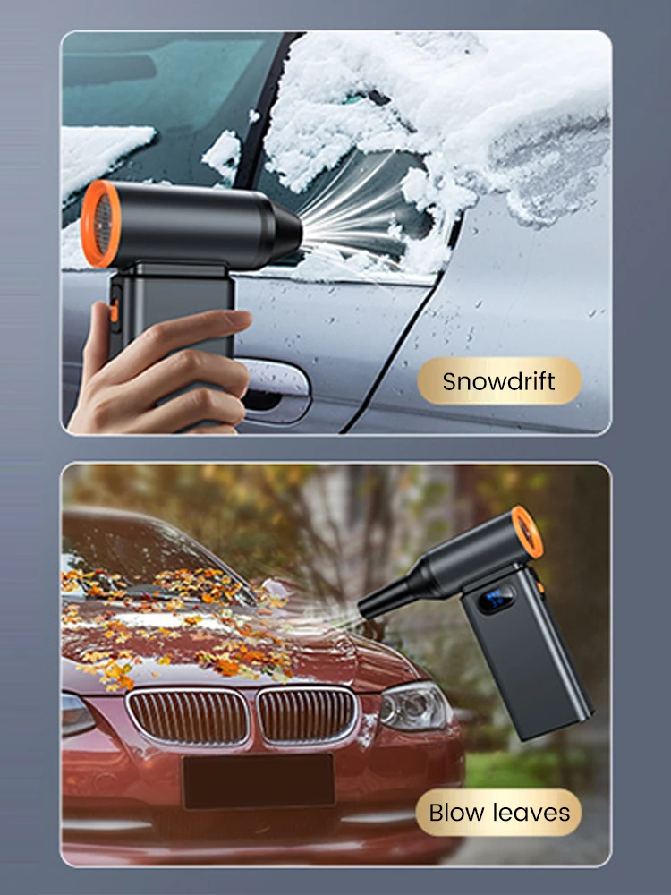 200000RPM Mini Turbo Jet Fan Brushless Motor 180W Wind Force 4-Speed Modes Handheld Duct Fan Portable Turbo Fan Type-C Charging