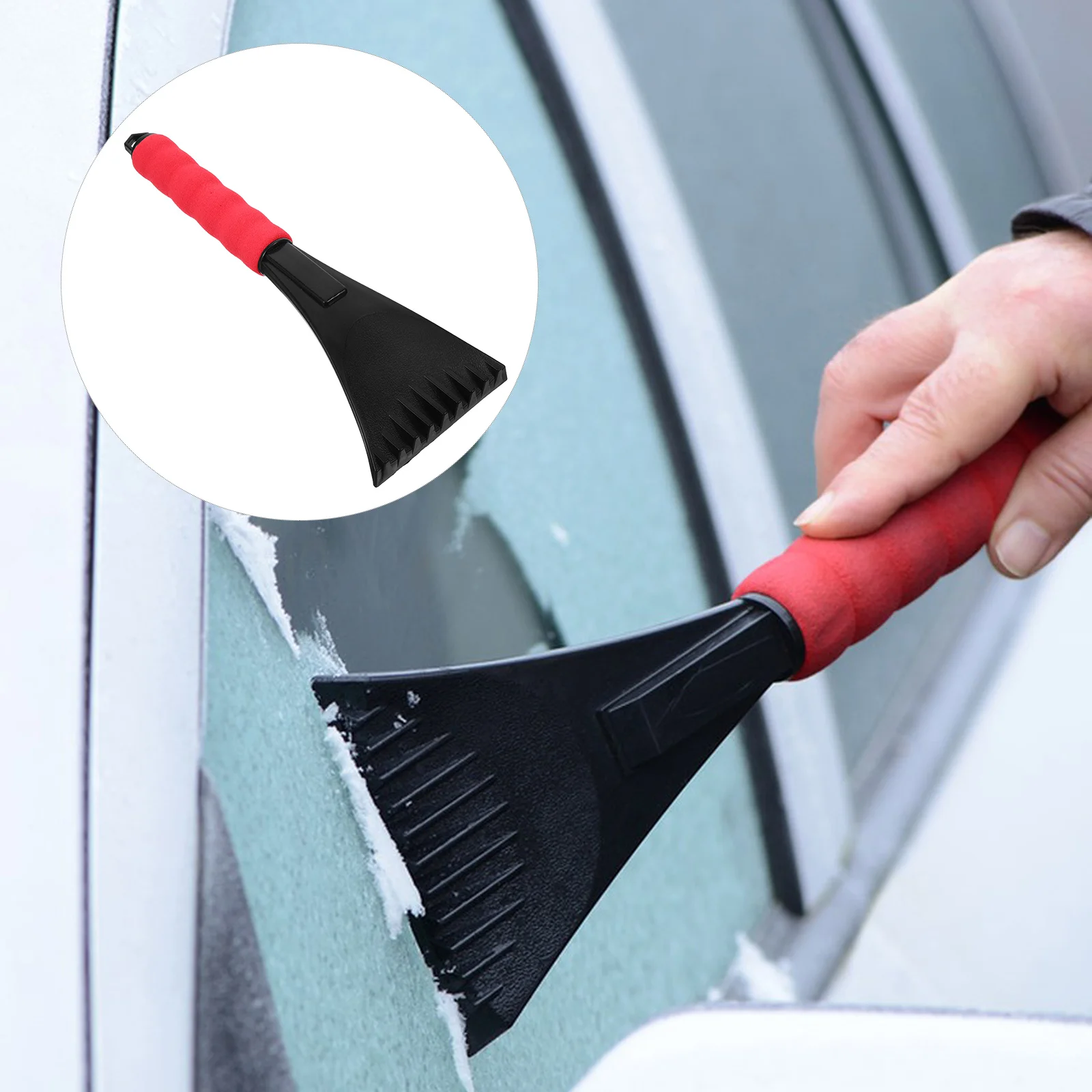 

EVA H Snow Shovel Red Ice Scraper Frost Remover Outdoor Supplies Driveway Tool Sturdy Portable Storage Solution Winter