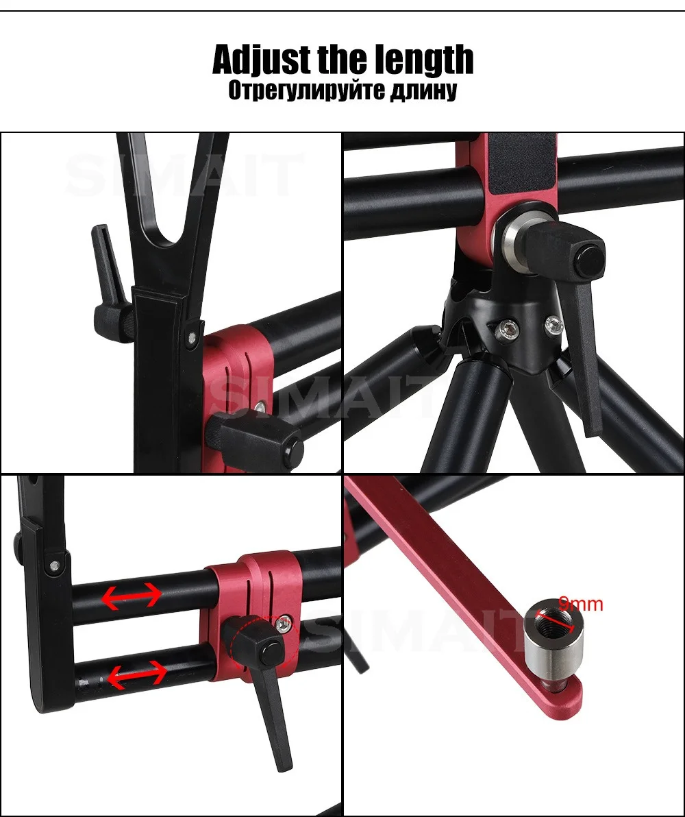 New Retractable Folding Full Metal Aluminum Alloy 5 Heads Triangle Bracket Wholesale High Fishing Rod Holder