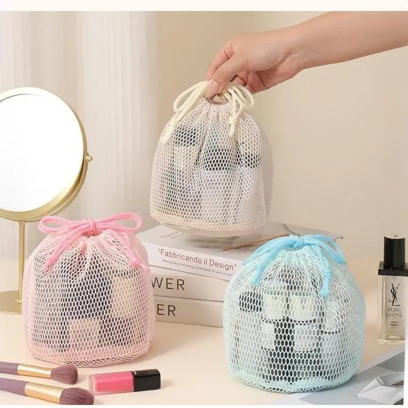 Große Kapazität Mesh-Kosmetiktasche Atmungsaktives Netz Transparenter Reise-Make-up-Organizer Glatter Reißverschluss Mehrzweck – Detail 18