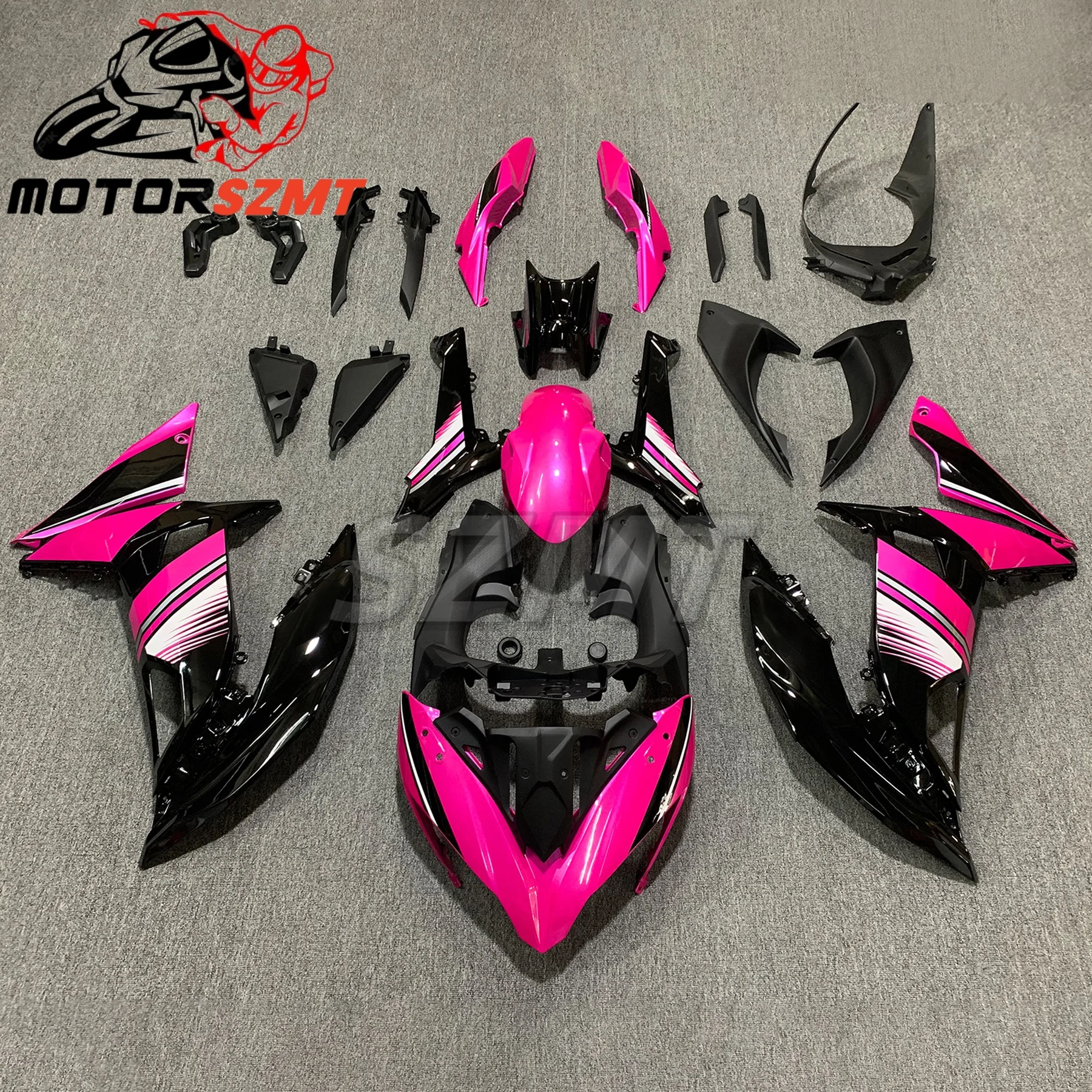 High quality Motorcycle Fairing Kit fit for Kawasaki Ninja 650 2017-19 EX650 ER6F 2017 2018 2019 Fairing Black Pink pour year