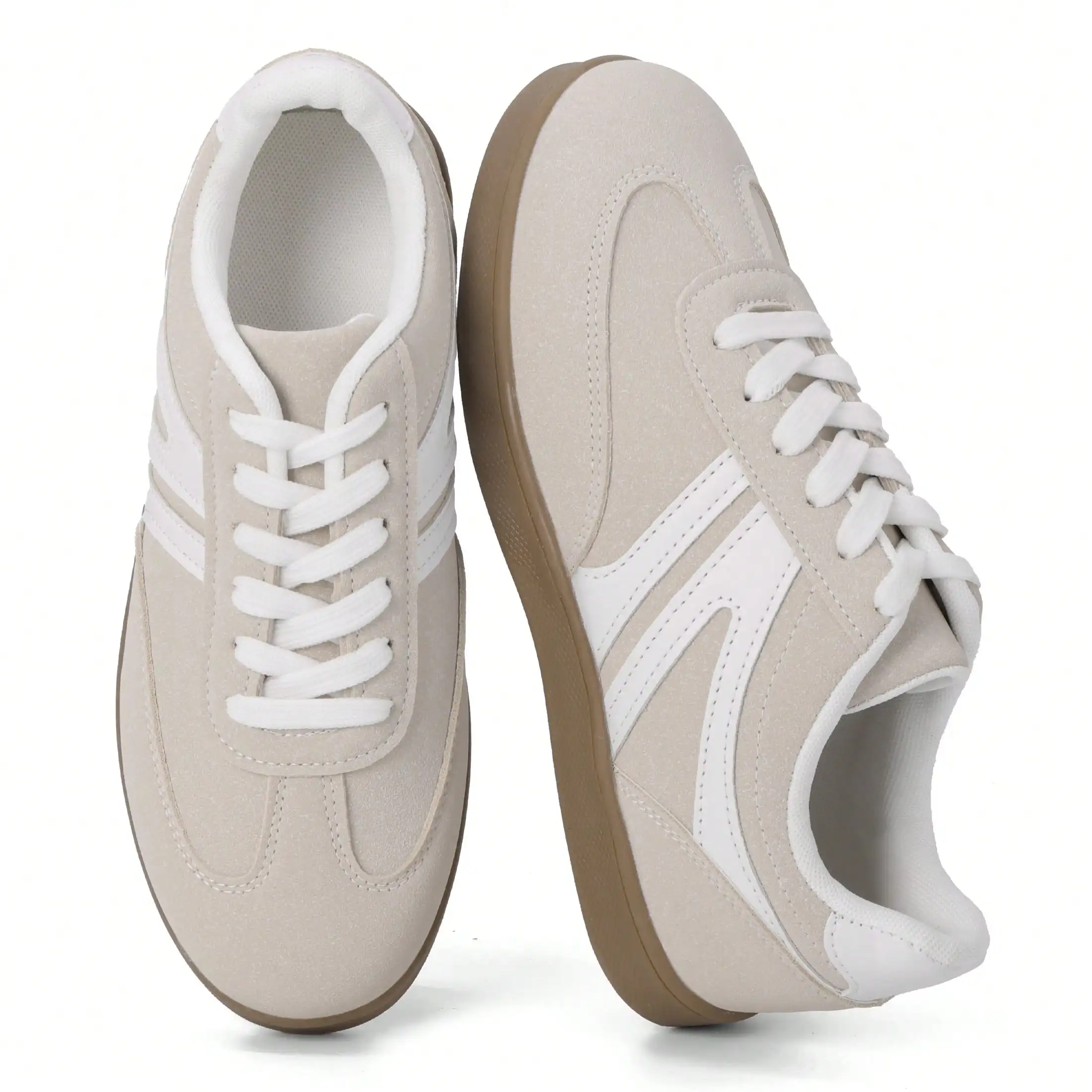 

Colorblock Patchwork German Training Sneakers Chunky Sole Comfortable Breathable Casual Outdoor Running Sports Footwear