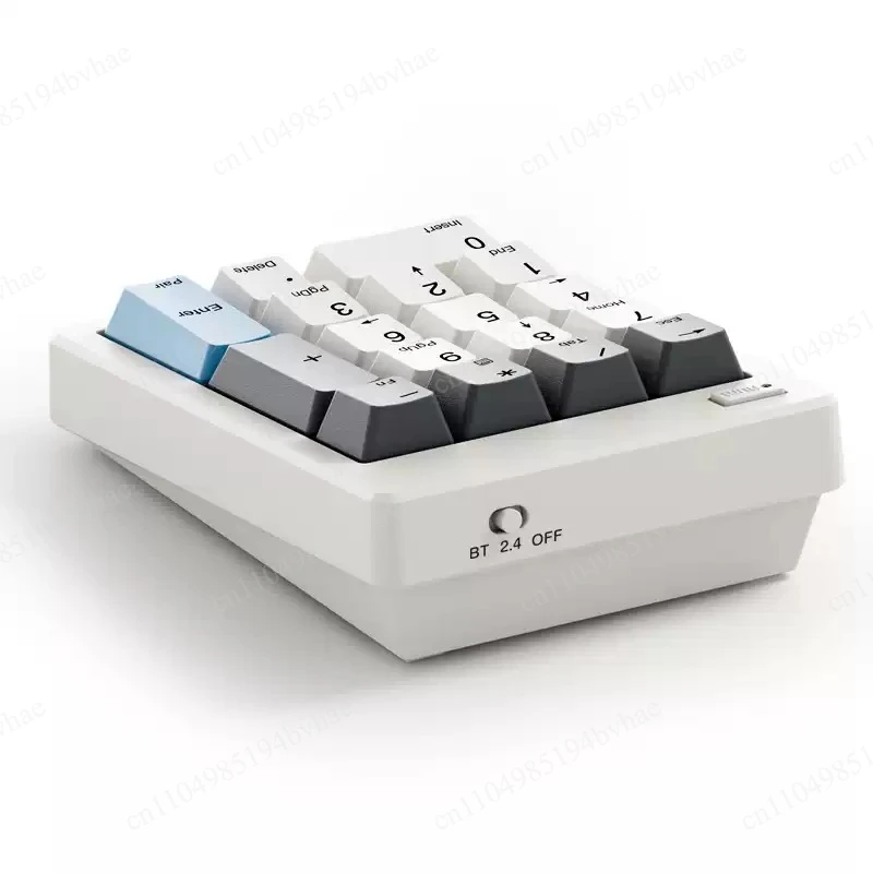 Kisnt Wireless Mechanical Number Pad, Bluetooth 5.0&2.4G Wireless Dual Mode Hot Swappable Numeric Keypad,17 Keys Gasket Numpad