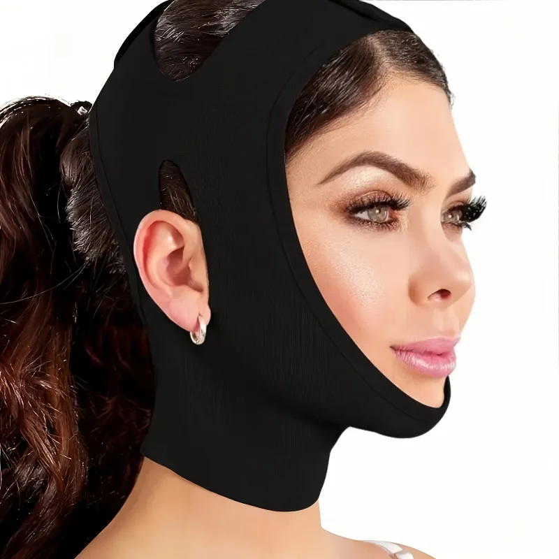 V-Line Face Shaper & Facial Strap/Chin Lift - Low-Allergy Breathable Compression Band/Invisible Stitches for Jawline image 4