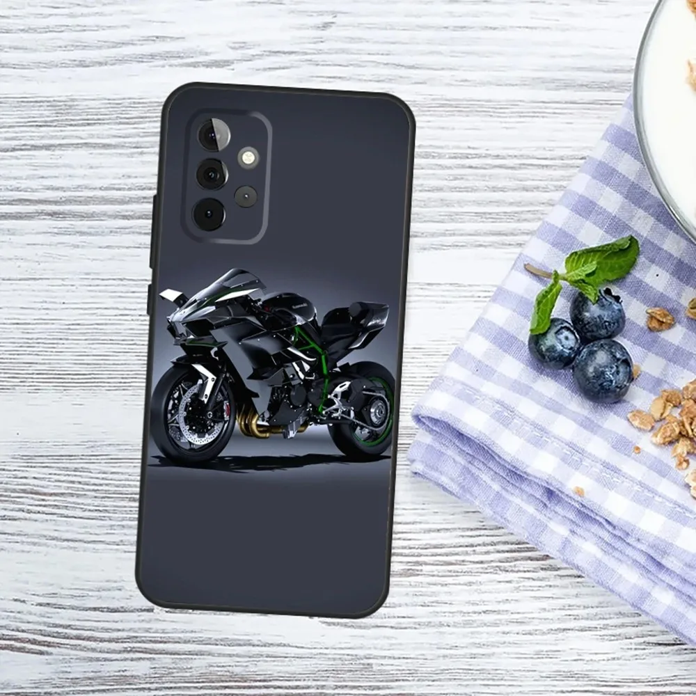 Cool Motorcycle H2R Phone Case For Samsung Galaxy A13,A21s,A22,A31,A32,A52,A53,A71,A80,A91 K-Kawasakies-S Soft Black Phone Cover