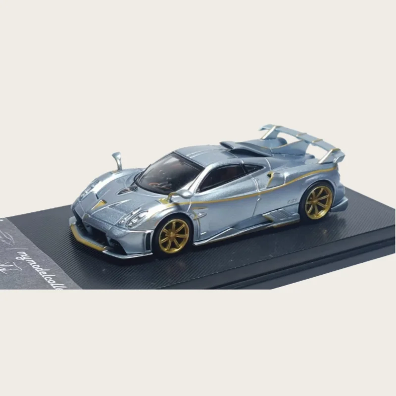MC Diecast 1/64 Scale Pagani Alloy Model Cars Pagani Imola Silver Orange Line Play Vehicles Toys for Boys Gift Original Box