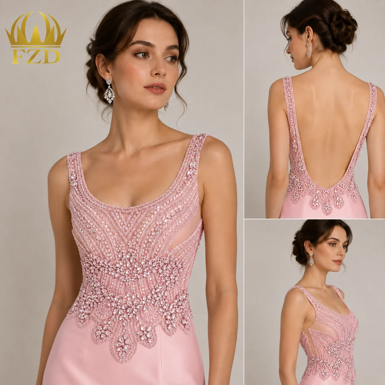 

Newest Handmade Rhinestone Bodice Applique for Bridal Wedding Prom Gown, Ideal for Dress Designer and DIY L