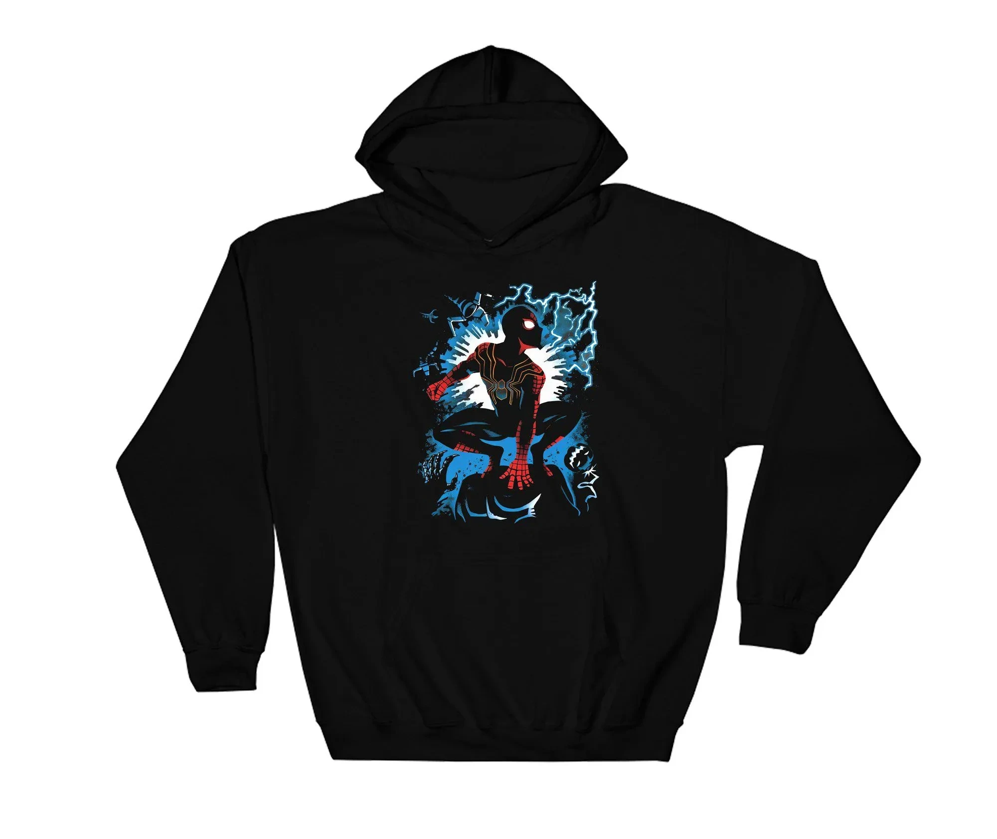 Retro Marvel Spider Man Portrai Spiderman Silueta Sudadera con capucha Sudadera S-M-L-XL-XXL-3XL-4XL Hombres Mujeres Unisex