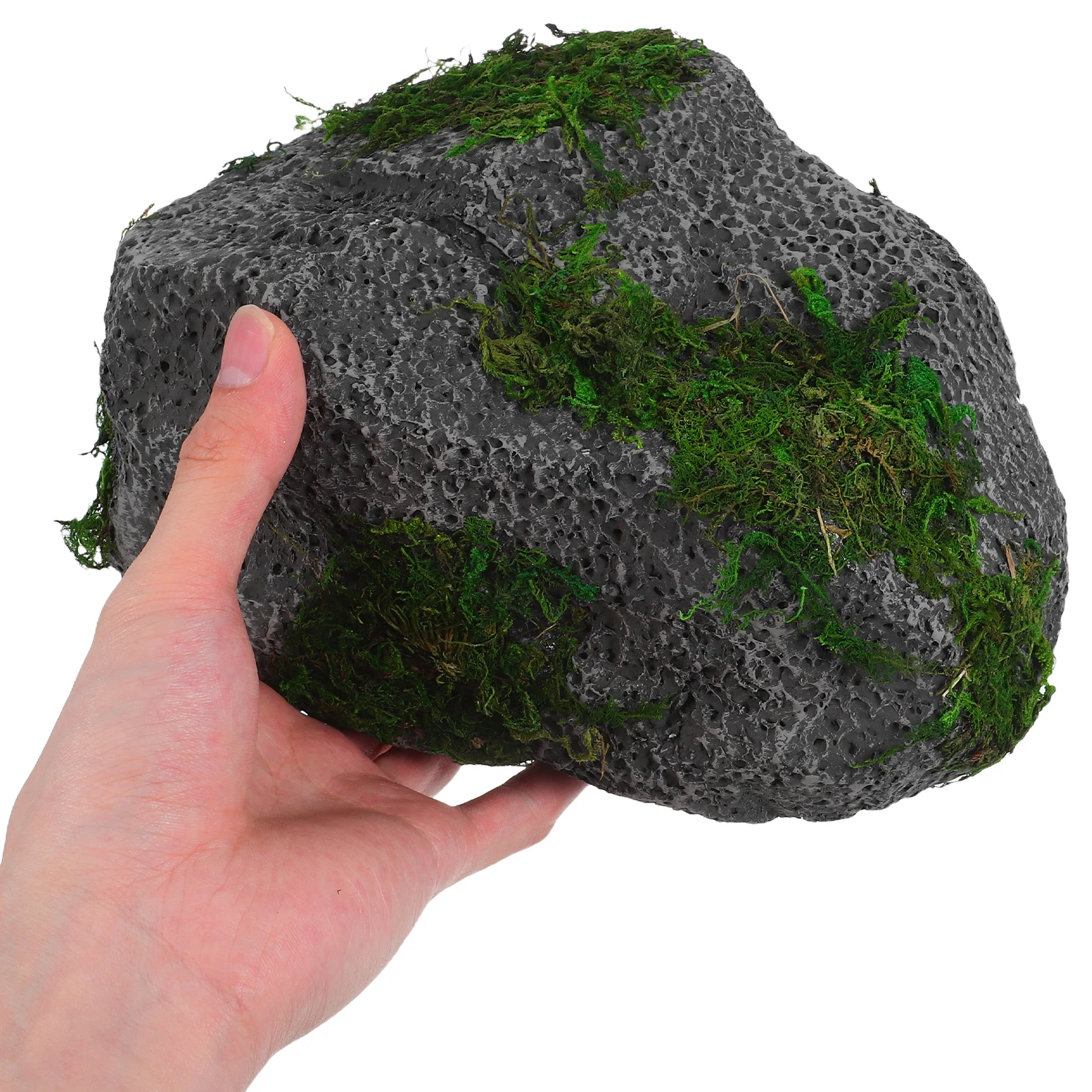 

2pcs Artificial Stone Lightweight Decorative Rocks for Indoor Plants Bonsai Ornament Terrarium Fish Tank Garden Landscaping
