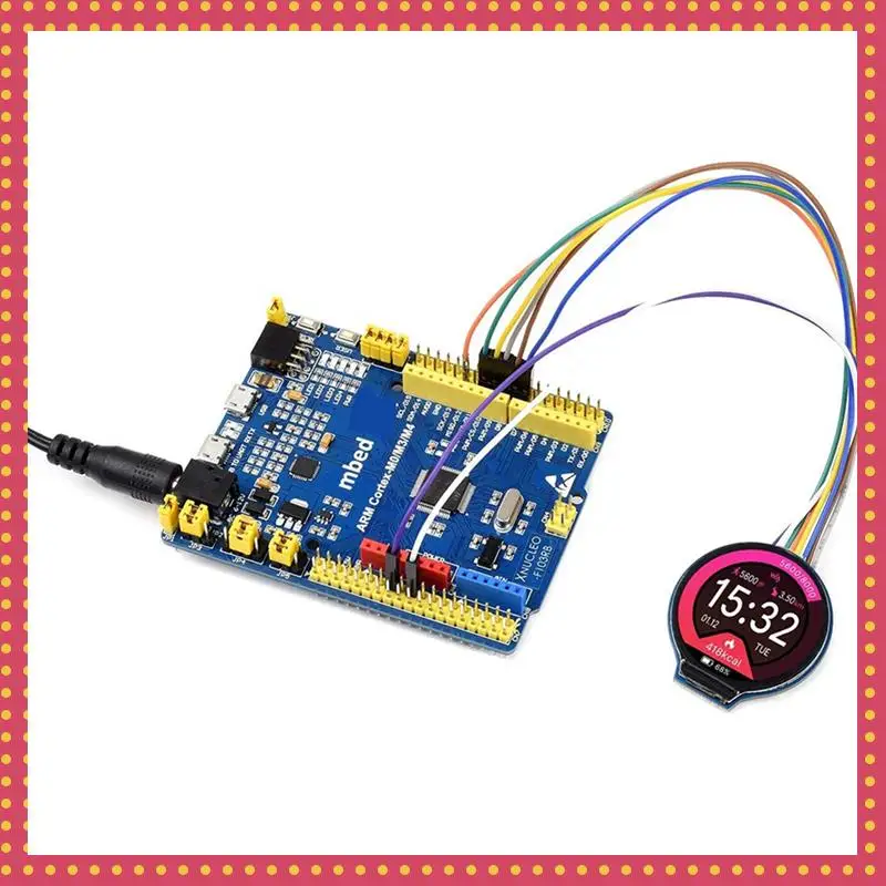 B74A 3Pcs 1.28Inch Round Display LCD Screen Module GC9A01 SPI Communication RGB 65K Color Support For Raspberry