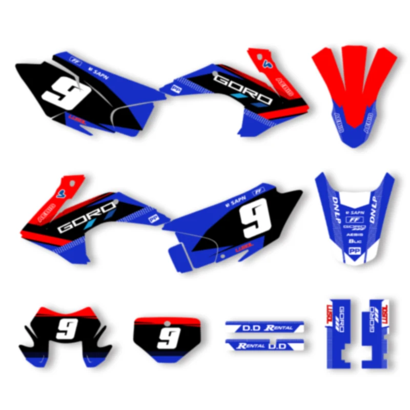 DSMTECH Custom Graphics Background for HONDA CRF230 2015 2016 2017 2018 2019 2020 CRF150F Decals Stickers Kits 001