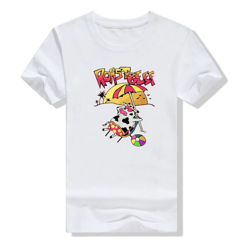 Stranger Dustin Love Roast Beef Beach Cow TV Parody T-Shirt Funny BBQ Cartoon Cute Tee Streetwear Vacation Tops Party Clothes