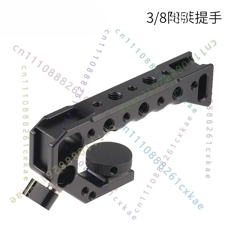 Universal Camera Cage Top Handle, ARRI Locating Hole, Multi‑Thread Cold Shoe Expansion Handgrip for DSLR Camera Cage